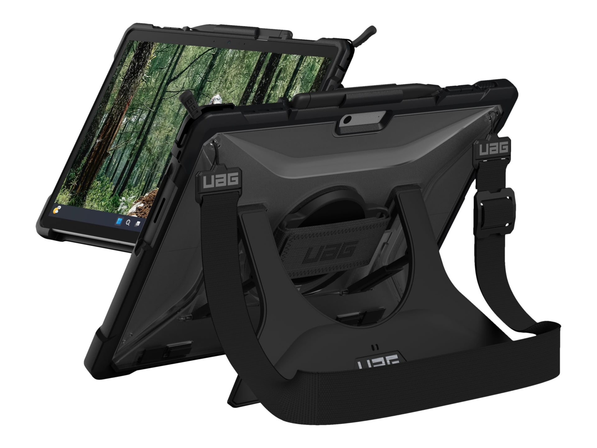 UAG Plasma Series Rugged Case for Surface Pro 9 - Plasma Series w/  Handstrap and Shoulder Strap- Clear - back cover for - 324012114343 -  Tablet Cases 