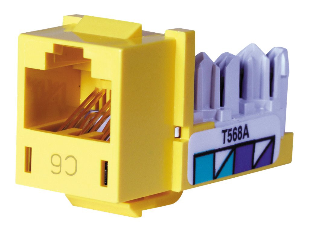 Hubbell Premise Wiring CAT6 XCELERATOR Modular Jack - Yellow