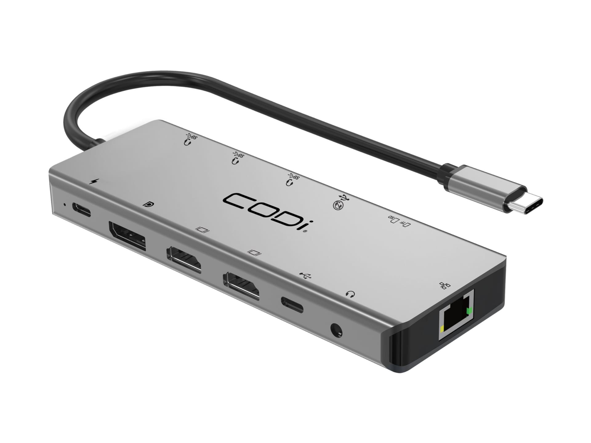 CODi 13-in-1 Multi-Port - docking station - USB-C - 2 x HDMI, DP - 1GbE