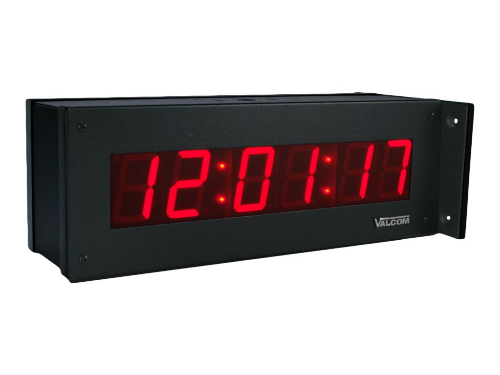 Valcom VIP-D625ADS - clock - rectangular - electronic - wall mountable, cei