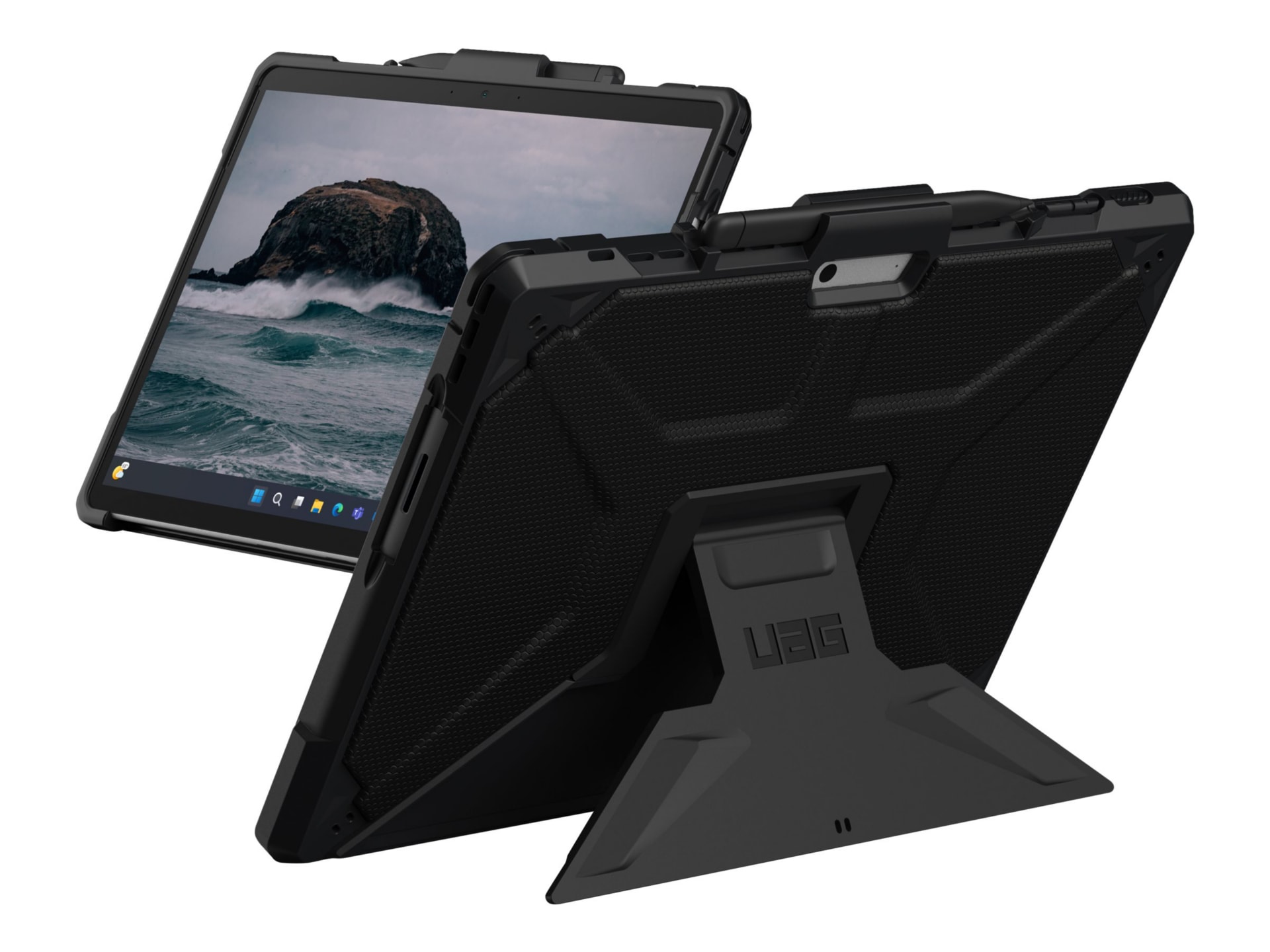 UAG Rugged Case for Microsoft Surface Go 4/3/2/1 - 10.5 inch - Metropolis  Series with Aluminum Kickstand - Black