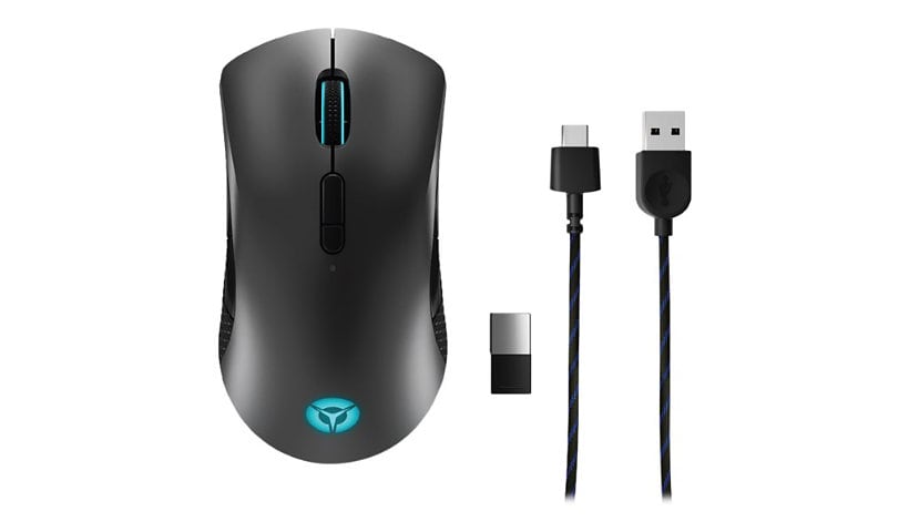 Lenovo Legion M600 Gaming Mouse - souris - Bluetooth, 2.4 GHz, USB 2.0 - noir, gris de fer
