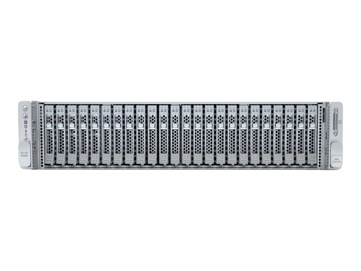 Cisco Hyperflex System HX240c Express M6 Hybrid - rack-mountable - no CPU - 256 GB - SSD 240 GB, SSD 1.6 TB, SSD 240 GB
