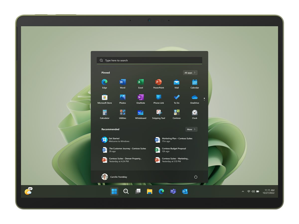 Microsoft Surface Pro 9 - 13" - Core i7 1265U - 16 GB RAM - 512 GB SSD - Forest - W10 Pro