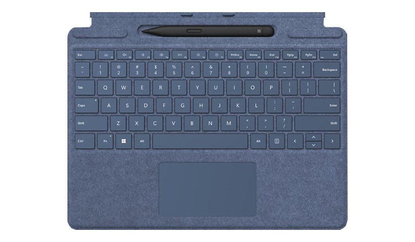 Microsoft Surface Pro Keyboard - Sapphire - English - Pro 9/8/X - Touchpad - Slim Pen Charging Tray (No Pen)