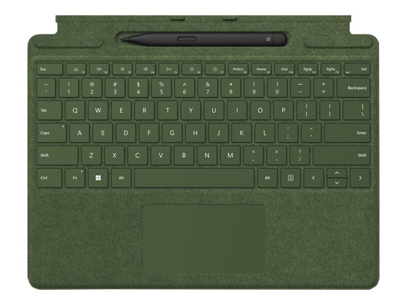 Microsoft Surface Pro Keyboard - Forrest - English - Pro 9/8/X - Touchpad - Slim Pen Charging Tray (No Pen)