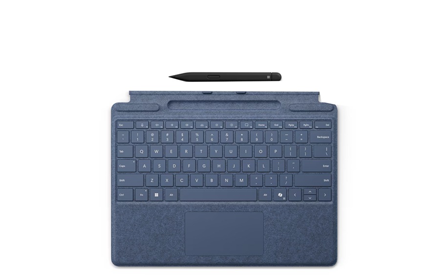 Microsoft Surface Pro Keyboard with Surface Slim Pen 2 - Touchpad - Sapphire - Bilingual - Pro 9/8/X