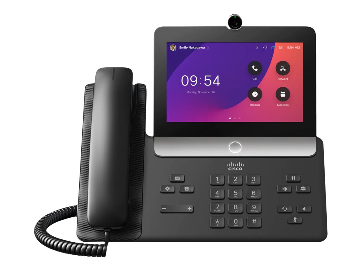 Cisco Video Phone 8875 - visiophone IP - avec appareil photo numérique, Interface Bluetooth avec ID d'appelant