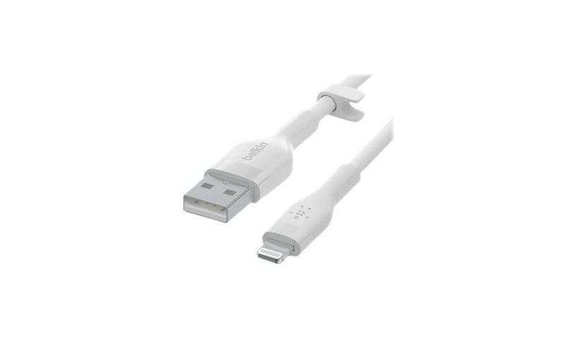 Belkin USB-A to Lightning Cable - 480 Mbps - Silicone - M/M - 6.6ft/2m - White