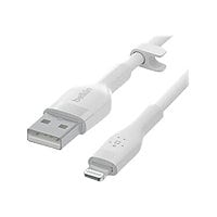 Belkin USB-A to Lightning Cable - 480 Mbps - Silicone - M/M - 6.6ft/2m - White