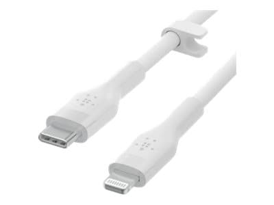 Belkin USB-C to Lightning Cable - 480 Mbps - Silicone - M/M - 6.6ft/2m - White