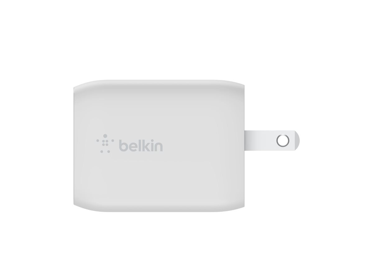 Thumbnail 5 of 13 for Belkin 65W Portable Dual-Port GaN Wall Charger - 2xUSB-C (45W + 20W) - Power Adapter - White