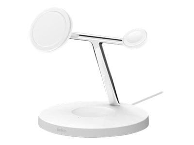 Belkin wireless charging stand - with MagSafe - + AC power adapter - 15 Wat