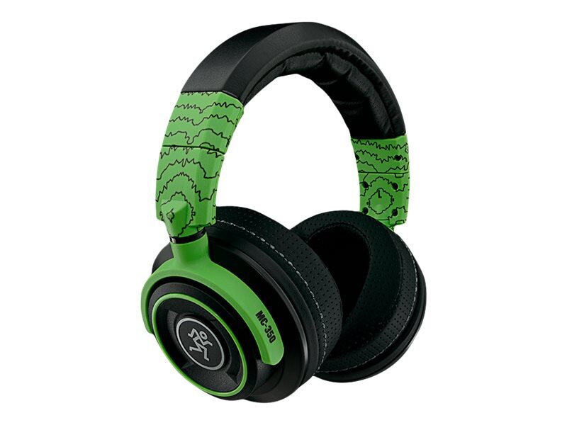 Mackie MC-350 Green Lightning - Limited Edition Professional Closed-Back Headphones - green and black