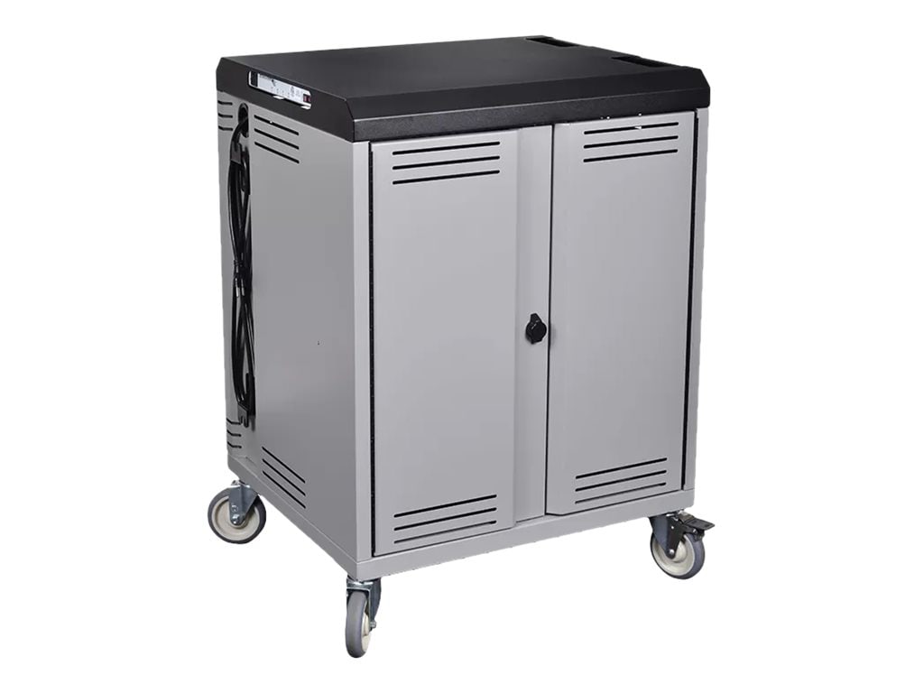 Spectrum Connect36 cart - for 36 tablets / notebooks - USB-C PD prewired - black, warm gray - with eLogix Timer