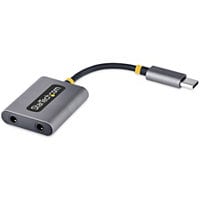 StarTech.com USB-C Headphone Splitter USB Type C Dual Headset Adapter w/Mic USB C to 3.5mm Adapter