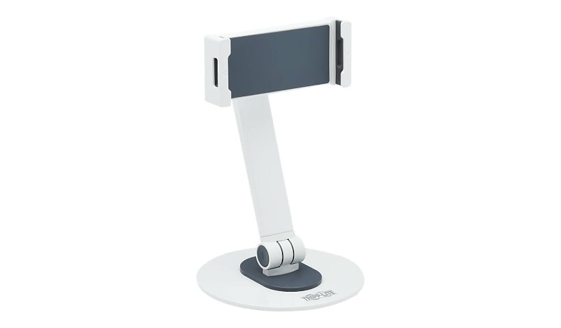 Tripp Lite Full-Motion Smartphone and Tablet Desktop Mount, White - stand - for tablet - white