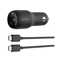 Belkin BOOST CHARGE car power adapter - USB, 24 pin USB-C - 37 Watt