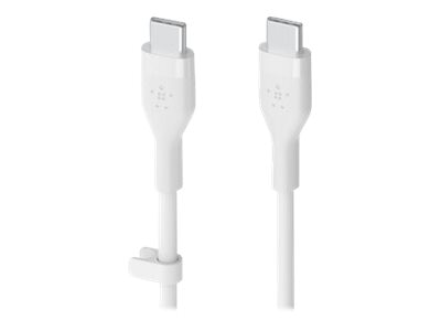 Belkin 60W USB-C to USB-C Cable - 480 Mbps - Silicone - M/M - 6.6ft/2m - White