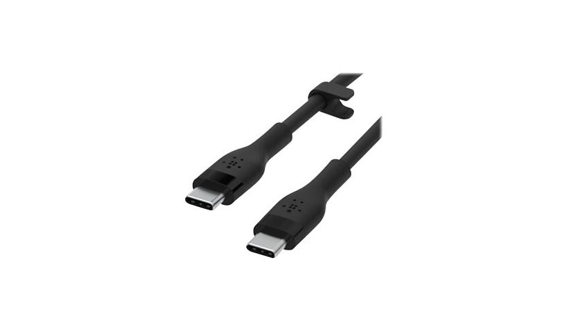 Belkin 60W USB-C to USB-C Cable - 480 Mbps - Silicone - M/M - 6.6ft/2m - Black