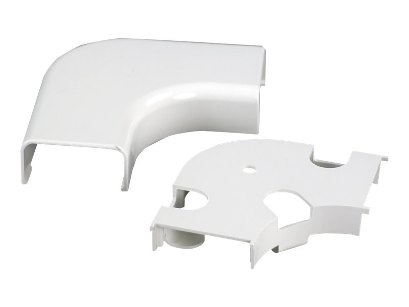 Wiremold Uniduct 2900 Series 2911FO-WH - cable raceway elbow fitting - radiused, flat