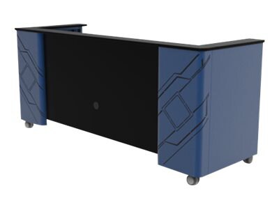 Spectrum Esports - table - rectangular - black, black with navajo red edges