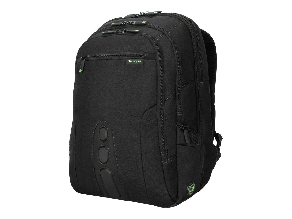 Targus Spruce EcoSmart TBB019US Carrying Case (Backpack) for 17" Notebook - Black, Green - TAA Compliant