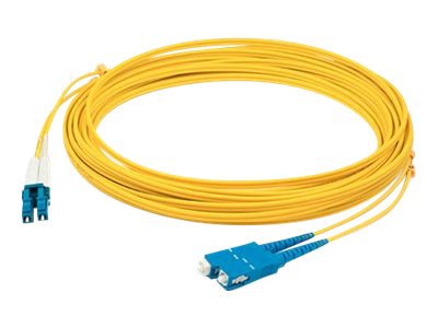 Proline 20m SC to LC Yellow OS2 Duplex OFNP (Plenum-Rated) SMF Fiber Patch Cable