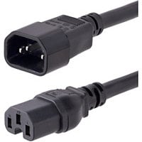 StarTech.com 10ft Heavy Duty Extension Cord, C14 to C15, 15A 125V, AC Cable
