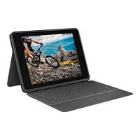 Logitech Rugged Folio Keyboard Case for iPad (10th generation) - clavier et étui - QWERTY - Anglais - graphite