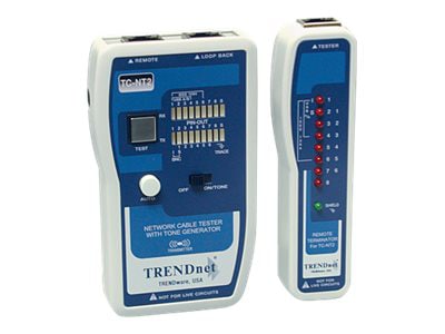 TRENDnet Network Cable Tester, Tests Ethernet, USB And BNC Cables, Accurately Test Pin Configurations up to 300m (984