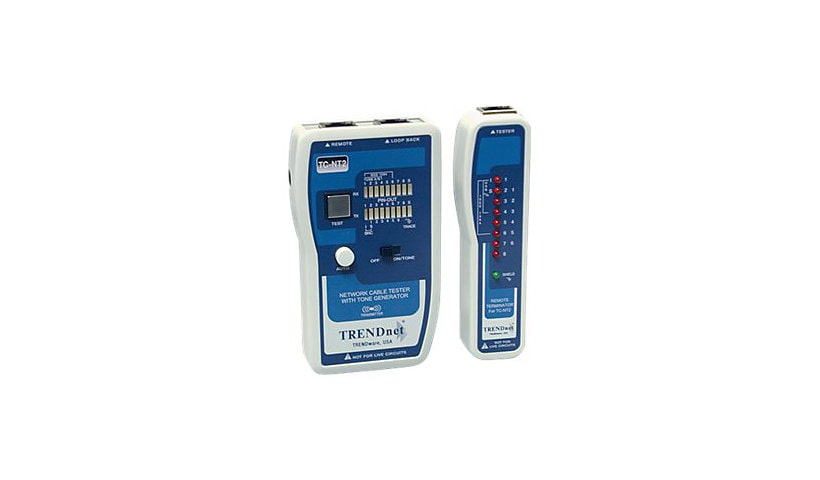 TRENDnet Network Cable Tester, Tests Ethernet, USB And BNC Cables, Accurately Test Pin Configurations up to 300m (984