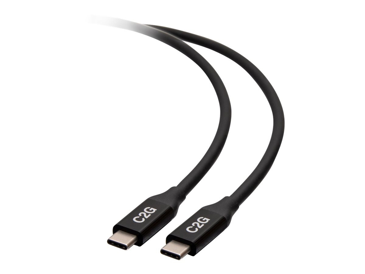 C2G 2.5ft USB C to USB C Cable - USB4 - 40Gbps - 5A - M/M