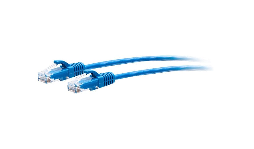 C2G 10ft Cat6a Snagless Unshielded (UTP) Slim Ethernet Patch Cable - Blue