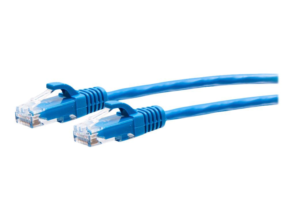 C2G 12ft Cat6a Snagless Unshielded (UTP) Slim Ethernet Cable - Cat6a Slim Network Patch Cable - PoE - Blue