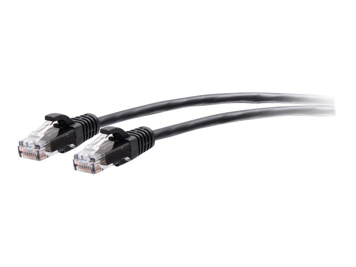 C2G 1ft (0.3m) Cat6a Snagless Unshielded (UTP) Slim Ethernet Network Patch Cable - Black - patch cable - 1 ft - black