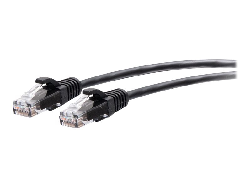 C2G 2ft Cat6a Snagless Unshielded (UTP) Slim Ethernet Cable - Cat6a Slim Network Patch Cable - PoE - Black