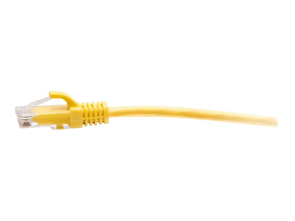 C2G 1ft Cat6a Snagless Unshielded (UTP) Slim Ethernet Cable - Cat6a Slim Network Patch Cable - PoE - Yellow