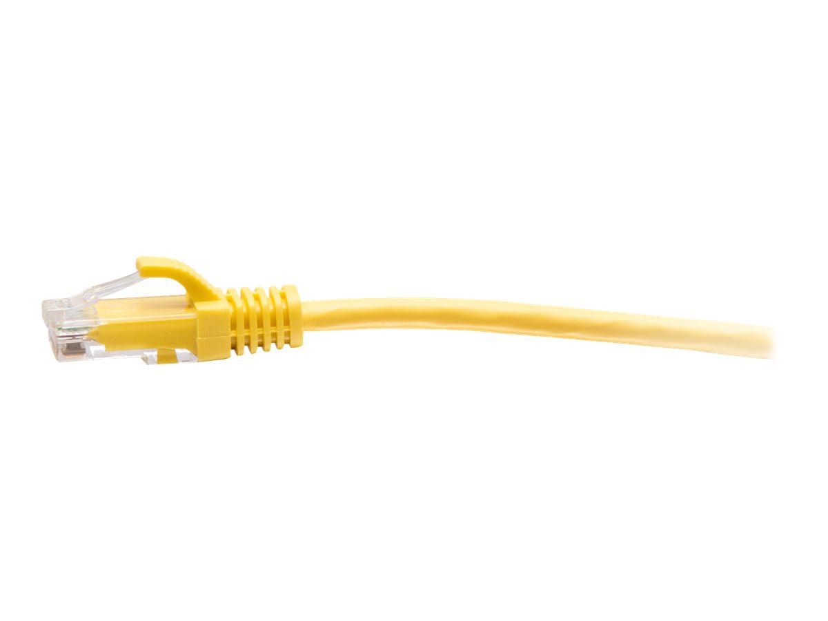 C2G 25ft Cat6a Snagless Unshielded (UTP) Slim Ethernet Cable - Cat6a Slim Network Patch Cable - PoE - Yellow