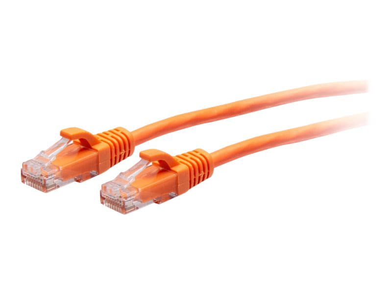 C2G 3ft Cat6a Snagless Unshielded (UTP) Slim Ethernet Cable - PoE - Orange