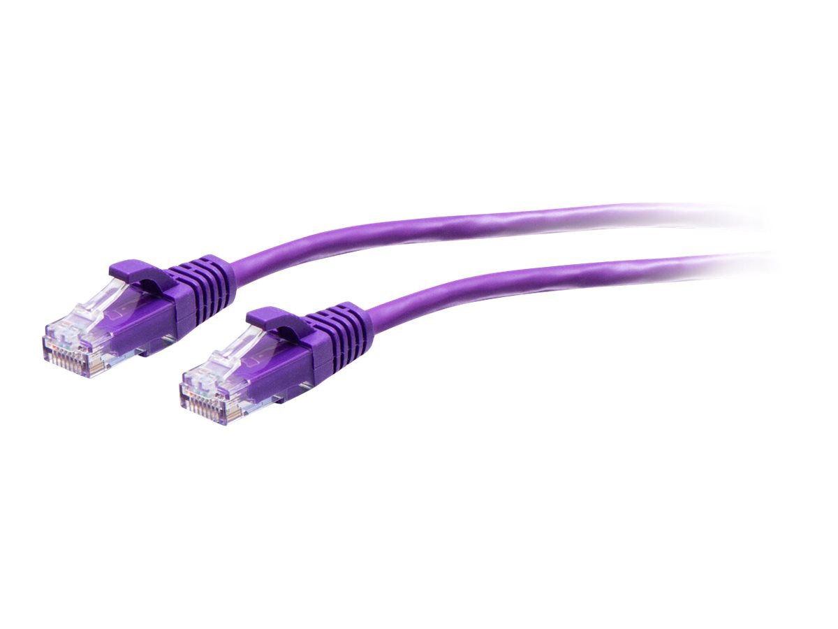C2G 1ft (0.3m) Cat6a Snagless Unshielded (UTP) Slim Ethernet Network Patch Cable - Purple - patch cable - 1 ft - purple