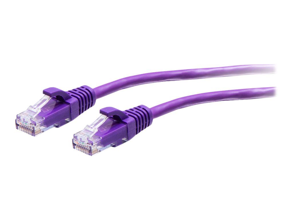 C2G 5ft Cat6a Snagless Unshielded (UTP) Slim Ethernet Cable - Cat6a Slim Network Patch Cable - PoE - Purple