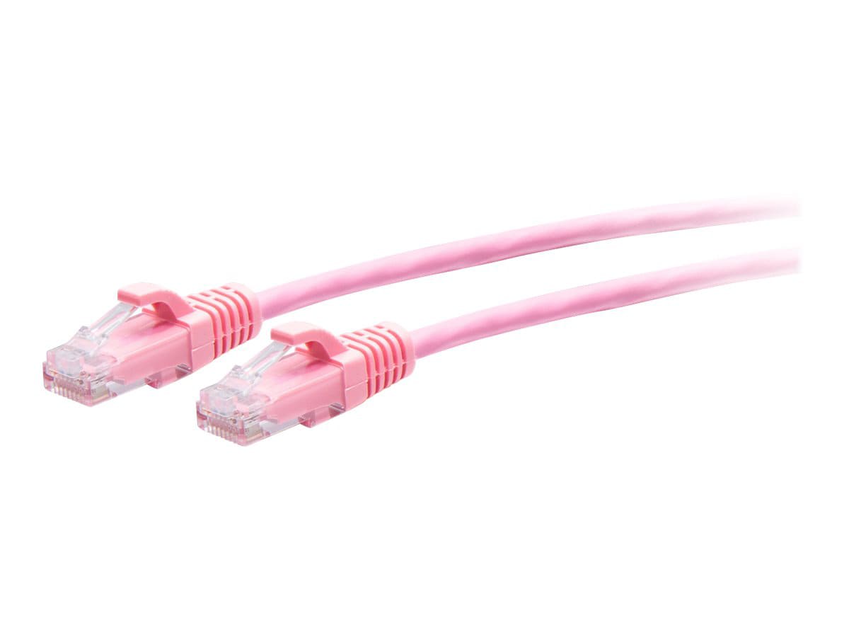 C2G 10ft Cat6a Snagless Unshielded (UTP) Slim Ethernet Cable - Cat6a Slim Network Patch Cable - PoE - Pink