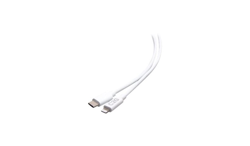C2G 3ft USB C to Lightning Cable - MFi Certified iPhone Charging Cable - 20W, 480Mbps - White