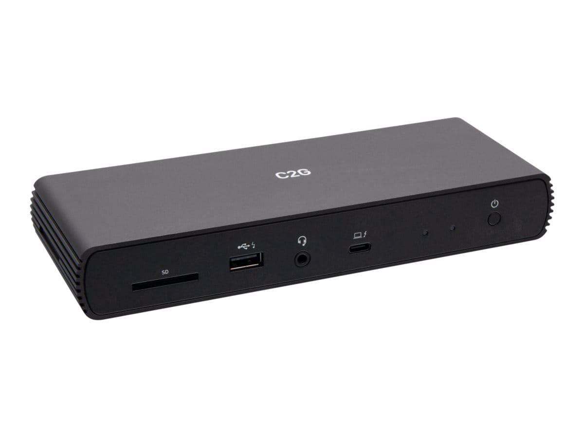 C2G Thunderbolt 4 USB C Dual Display Station with Ethernet, USB, SD, 3.5mm - Power Delivery up to 90W - C2G54537 - Docking Stations & Port Replicators - CDW.com