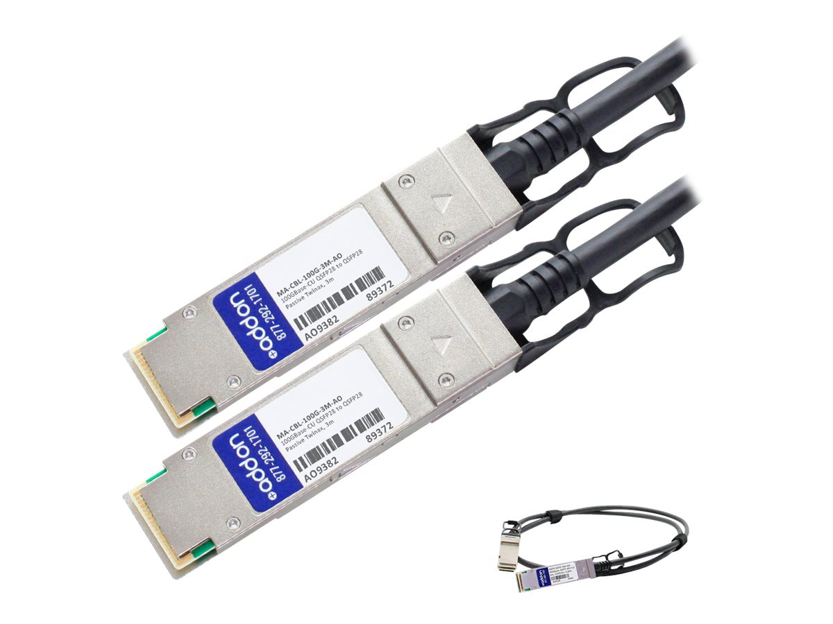 AddOn Cisco Meraki MA-CBL-100G-3M Compatible TAA Compliant 100GBase-CU QSFP