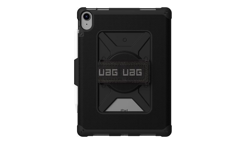 UAG Metropolis Series Rugged Case for iPad 10.9 (10th Gen, 2022) - Metropolis w Handstrap Black - flip cover for tablet