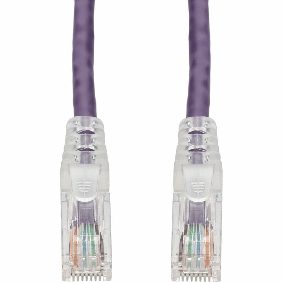 Proline 25ft Purple CAT 6 PVC Ethernet Cable Snagless Easy Clear Boot TAA RJ-45 M/M