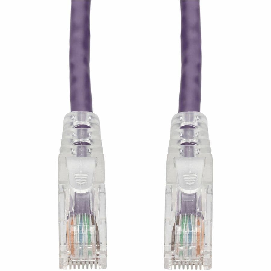 Proline 25ft Purple CAT 6 PVC Ethernet Cable Snagless Easy Clear Boot TAA RJ-45 M/M