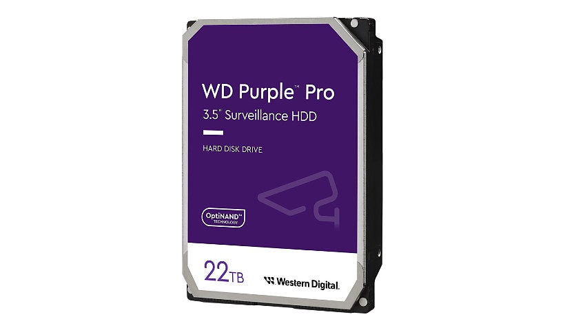 WD Purple Pro WD221PURP - disque dur - 22 To - surveillance, vidéo intelligente - SATA 6Gb/s